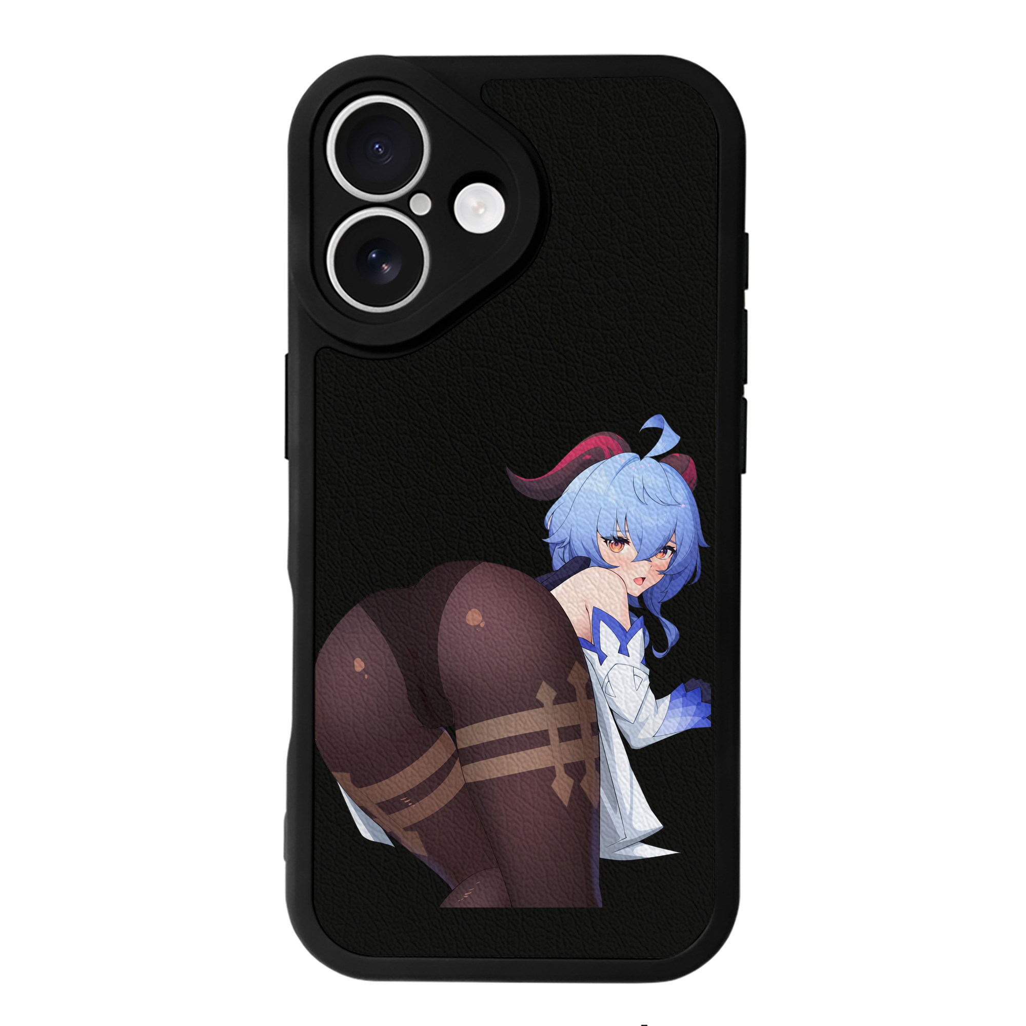 げんし神 甘雨 かんう genshin Ganyu 【iPhone 16シリーズ対応】シリコンスマホケース（レザー調） 材質：シリコン